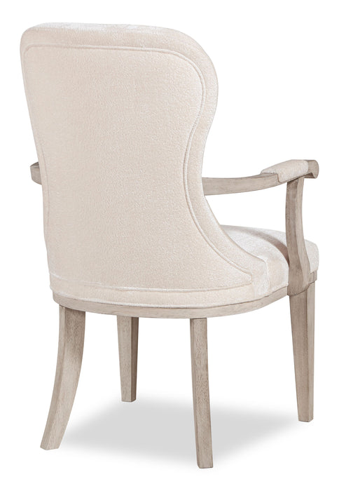 Corsa Dining Armchair - Light Grey and Ivory Felt