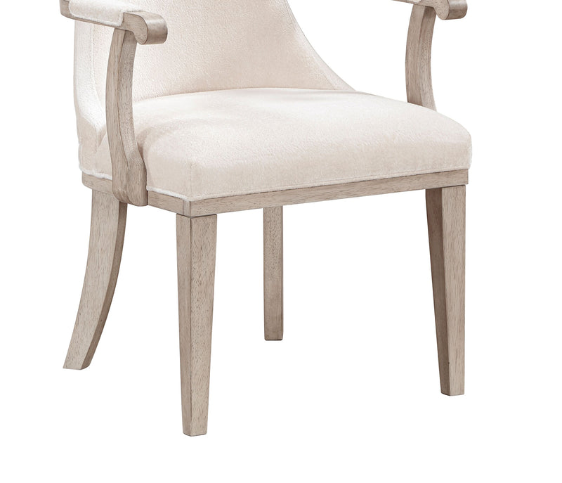 Corsa Dining Armchair - Light Grey and Ivory Felt