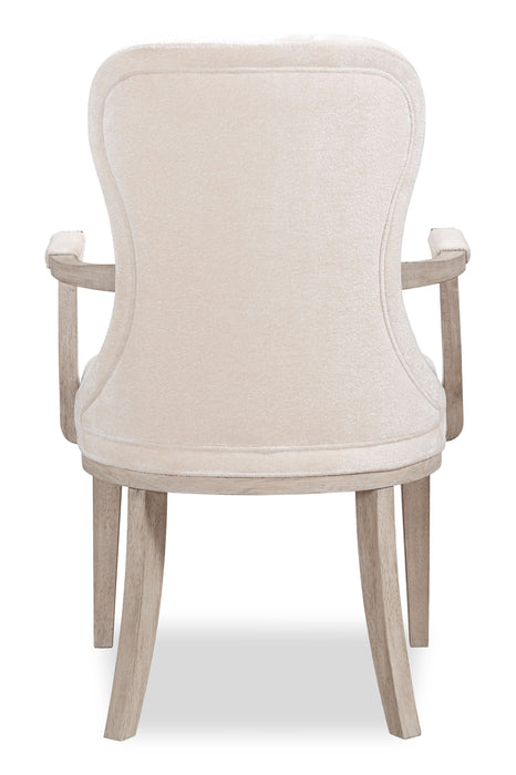 Corsa Dining Armchair - Light Grey and Ivory Felt