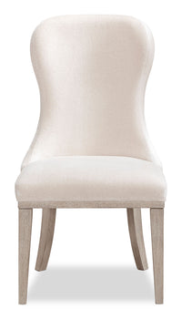Corsa Dining Side Chair - Light Grey and Ivory Felt 
