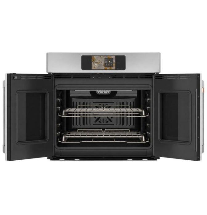 Cafe 30\" 5 Cu. Ft. Electric Wall Oven with True Convection French Door – Stainless Steel - CTS90FP2ZS1