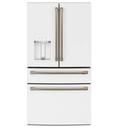Cafe 36" 27.8 Cu. Ft. French-Door Refrigerator - Matte White - CVE28DP4NW2 | Réfrigérateur Café de 27,8 pi³ et de 36 po à portes françaises - blanc mat - CVE28DP4NW2