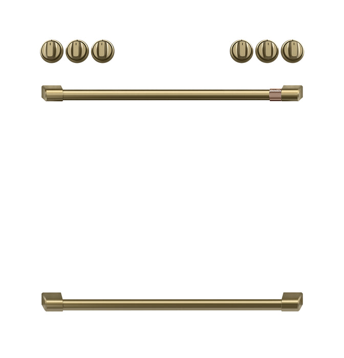 Café Brushed Brass Handle and Knob Kit for Range - CXFCHHKPMCG