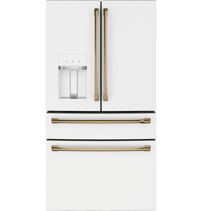Café 4-Piece Brushed Brass Handle Kit for French-Door Refrigerator - CXQB4H4PNCG