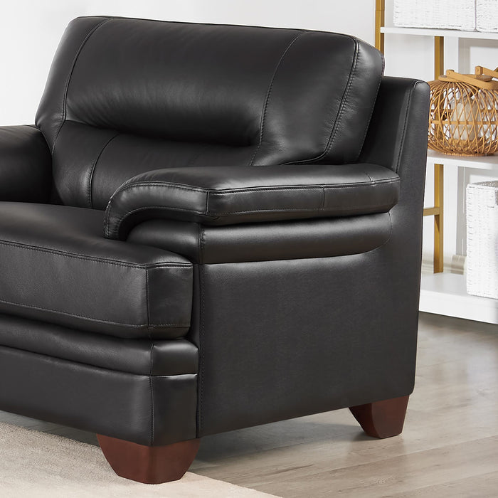 Hydeline Luxor Leather Chair - Black