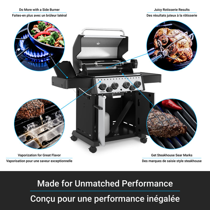 Broil King Crown S 490 4-Burner 40,000-BTU Propane Gas BBQ - 865384 Grill