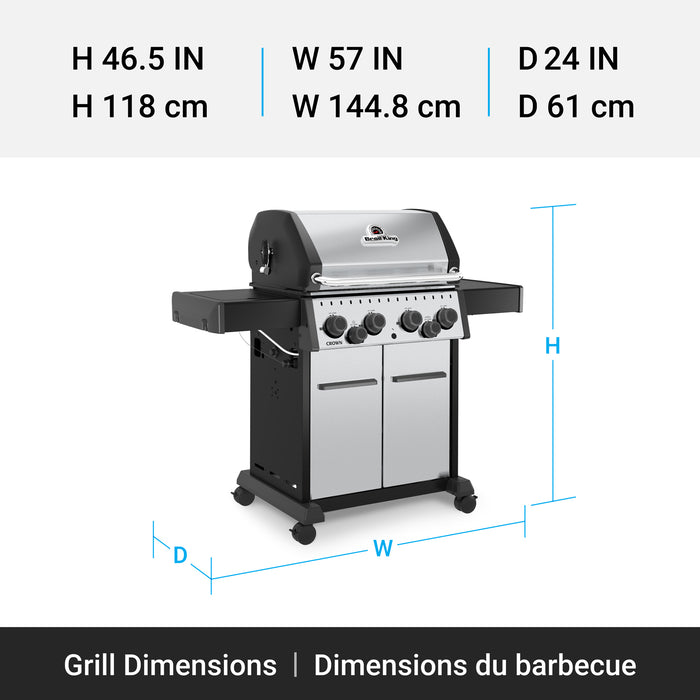 Broil King Crown S 490 4-Burner 40,000-BTU Propane Gas BBQ - 865384 Grill