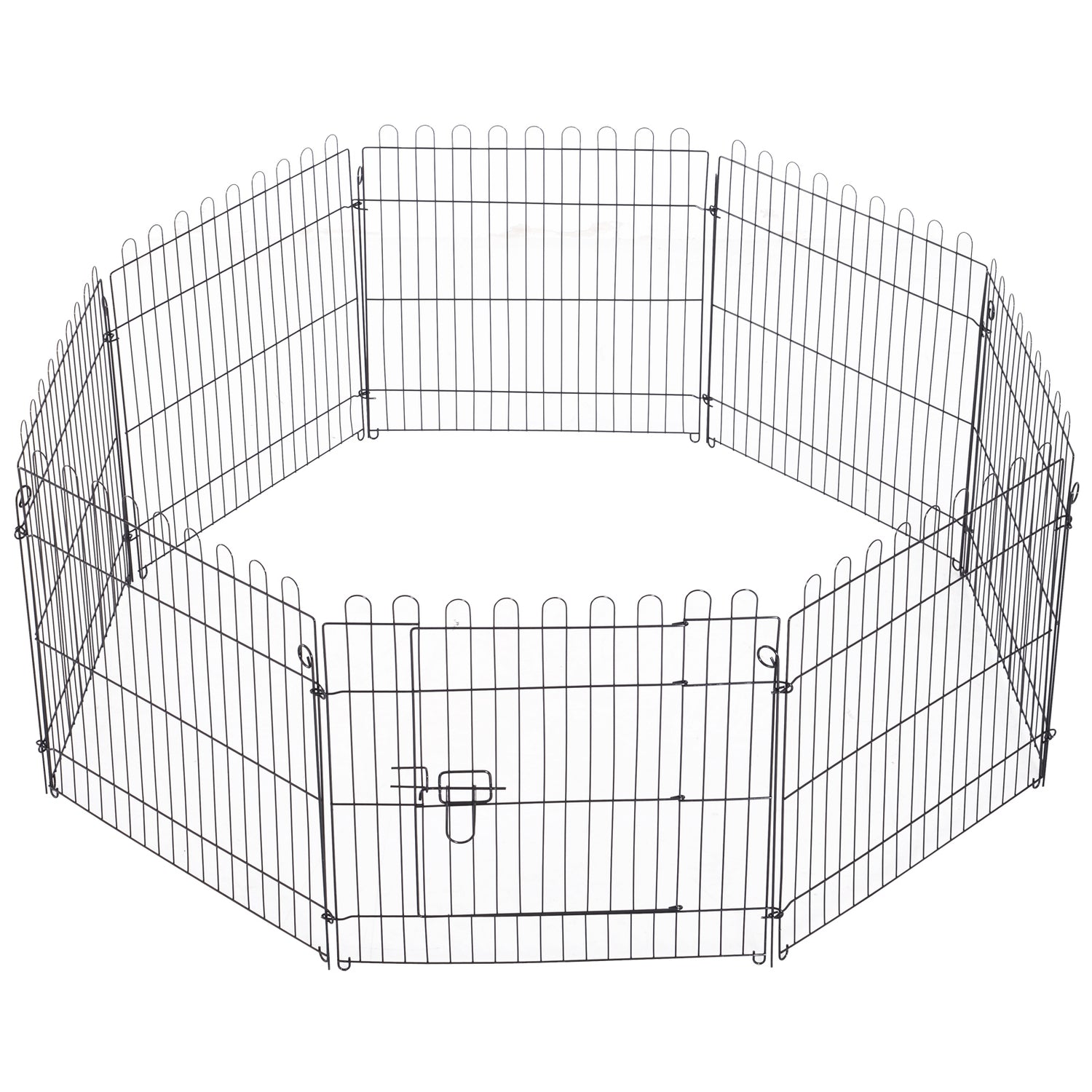 Pawhut 30inch 8-panel Octagon Pet Exercise Playpen Crate Foldable - Main Image