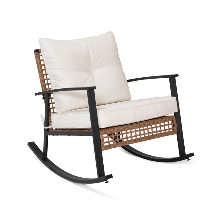 Lausaint 3 Piece Patio Conversation Set Beige Patio Seat