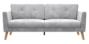 Cosmoliving By Cosmopolitan Gloria Velvet Sofa - Light Grey
