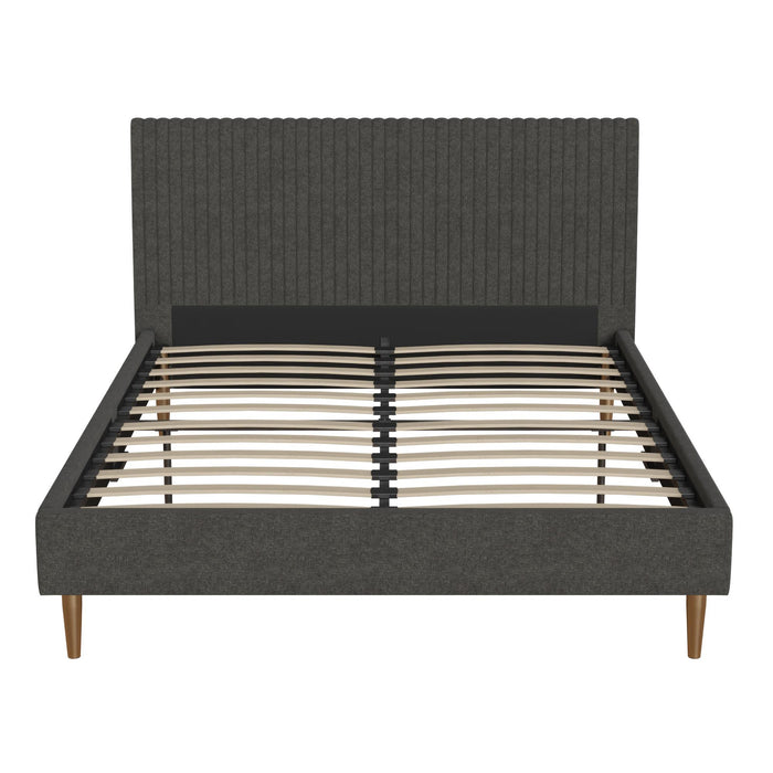 Mr. Kate Daphne Linen Queen Bed - Dark Grey