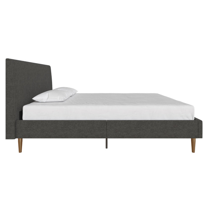 Mr. Kate Daphne Linen Queen Bed - Dark Grey