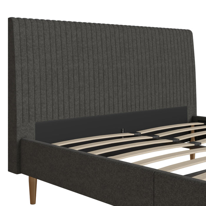 Mr. Kate Daphne Linen Queen Bed - Dark Grey