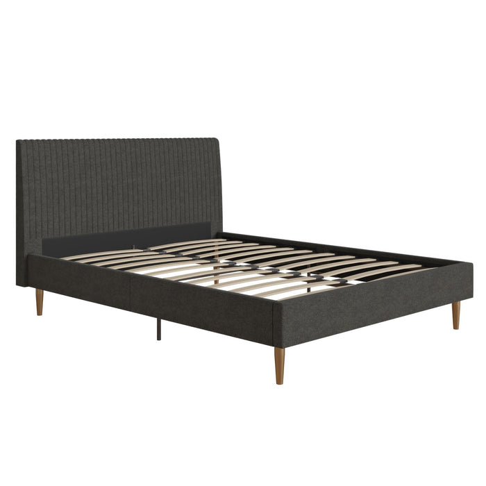 Mr. Kate Daphne Linen Queen Bed - Dark Grey