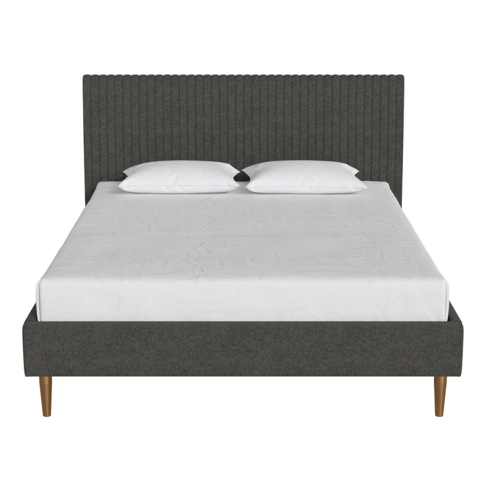 Mr. Kate Daphne Linen Queen Bed - Dark Grey