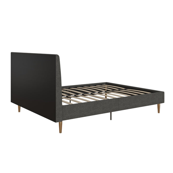 Mr. Kate Daphne Linen Queen Bed - Dark Grey