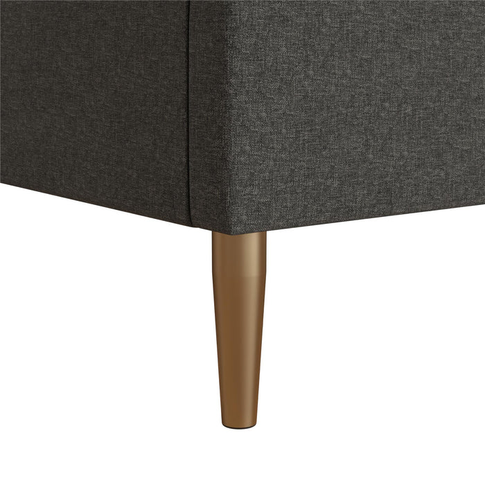 Mr. Kate Daphne Linen Queen Bed - Dark Grey