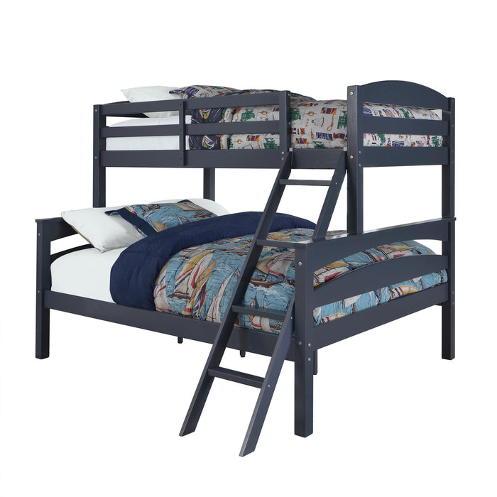 DHP Brady Twin Over Full Bunk Bed - Graphite Blue