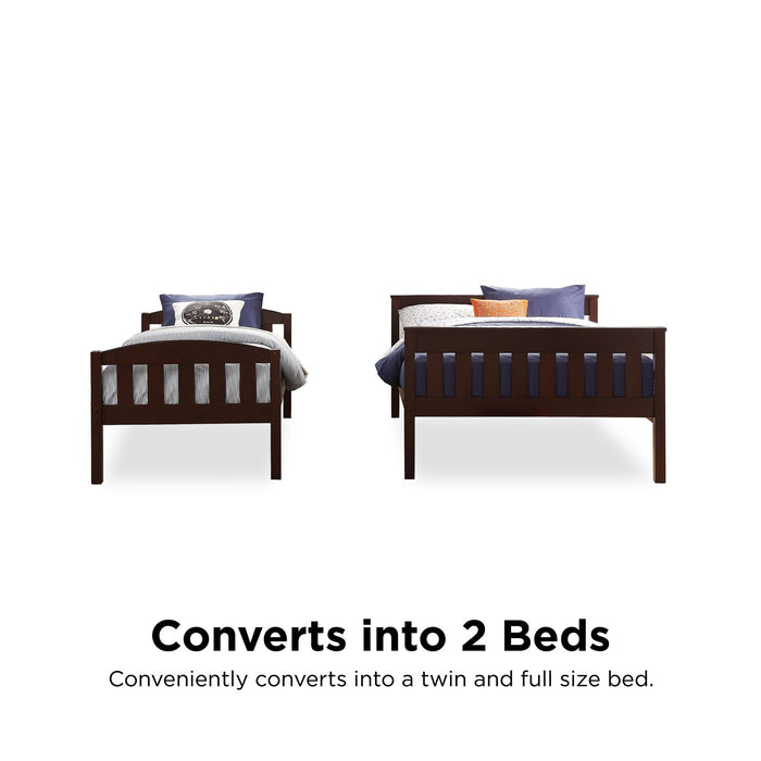 DHP Airlie Twin Over Full Bunk Bed - Espresso