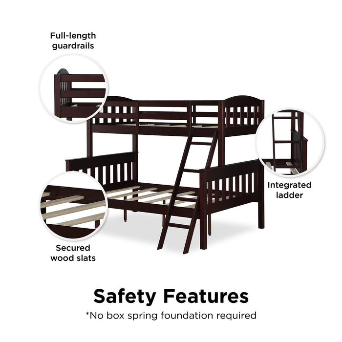 DHP Airlie Twin Over Full Bunk Bed - Espresso