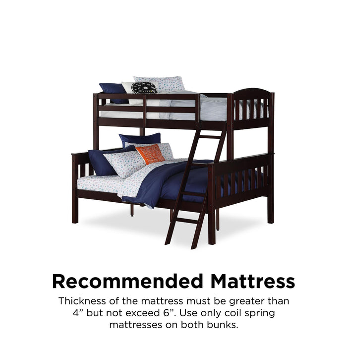 DHP Airlie Twin Over Full Bunk Bed - Espresso