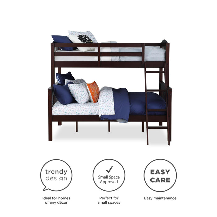 DHP Airlie Twin Over Full Bunk Bed - Espresso