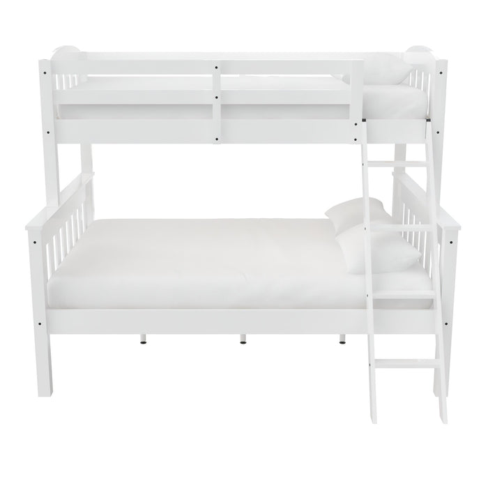 DHP Airlie Twin-Over-Full Bunk Bed with Ladder - White