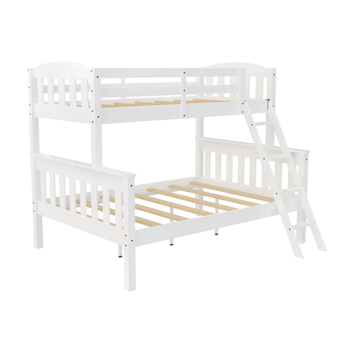 DHP Airlie Twin-Over-Full Bunk Bed with Ladder - White