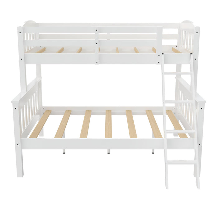 DHP Airlie Twin-Over-Full Bunk Bed with Ladder - White