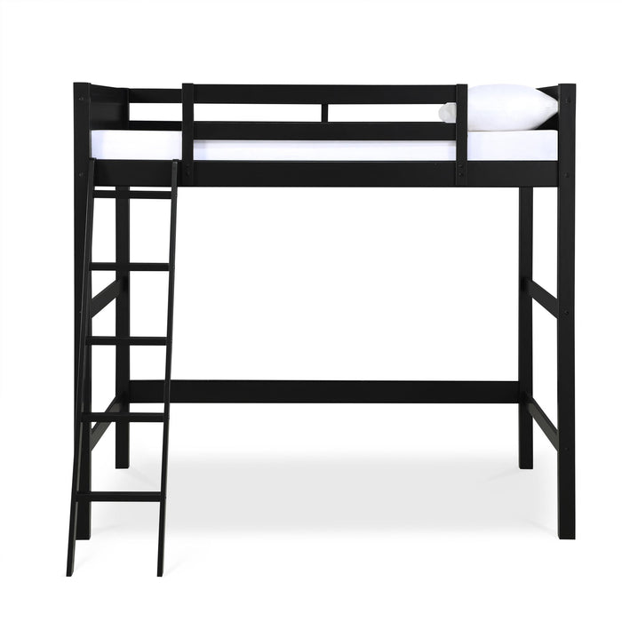 DHP Denver Full Loft Bed for Kids - Black