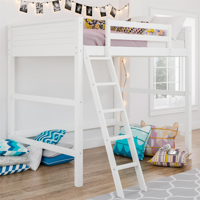 DHP Denver Full Loft Bed for Kids - White