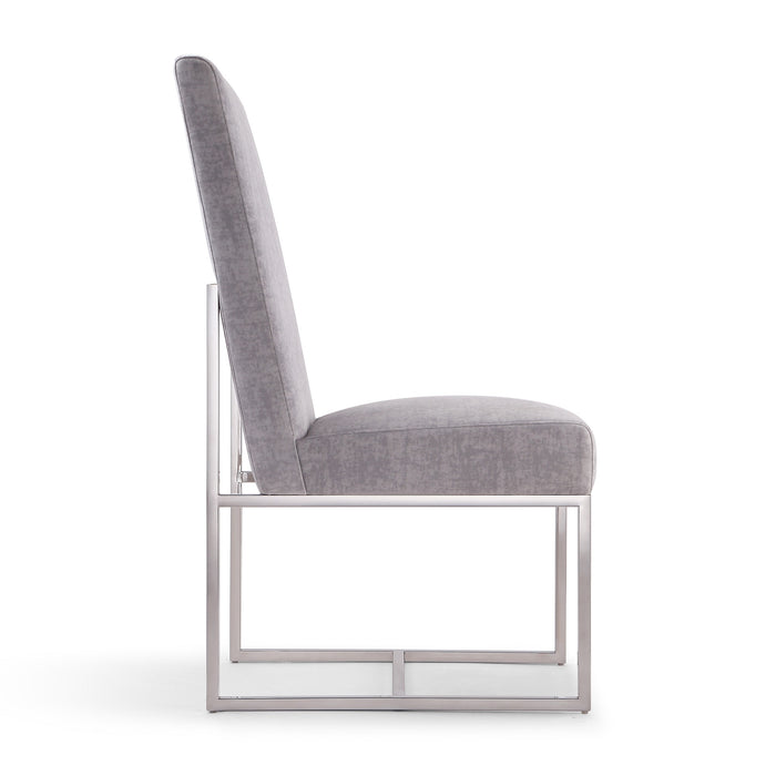 Manhattan Comfort Element Velvet Dining Chair - Champagne