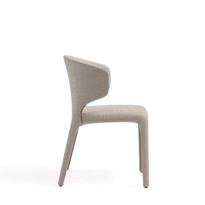 Manhattan Comfort Set of 2 Conrad Modern Woven Tweed Dining Chairs - Wheat