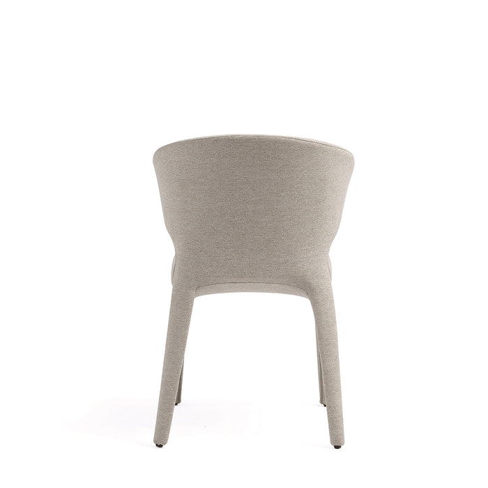 Manhattan Comfort Set of 2 Conrad Modern Woven Tweed Dining Chairs - Wheat