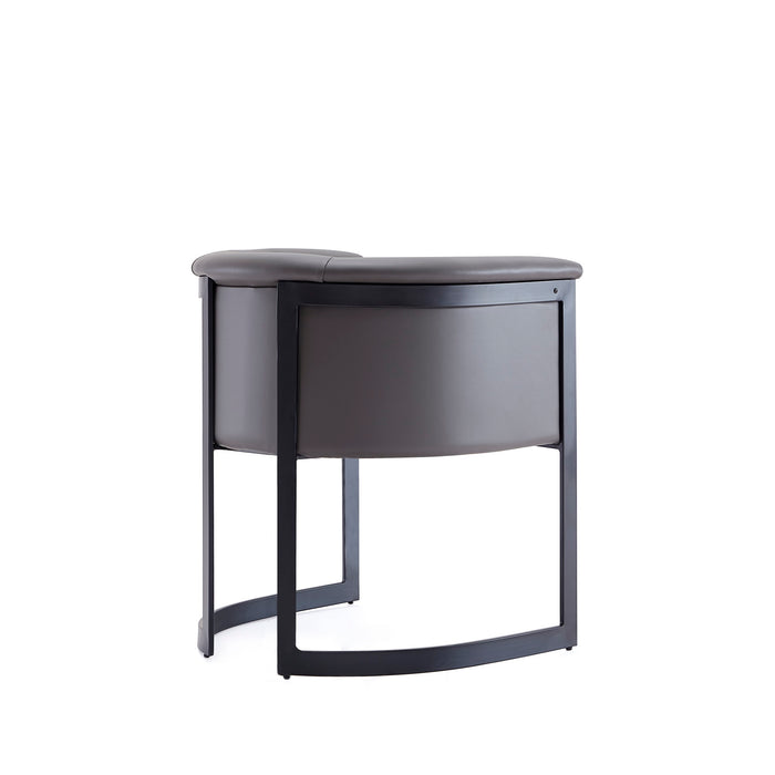 Manhattan Comfort Corso Leatherette Dining Chair with Metal Frame - Grey