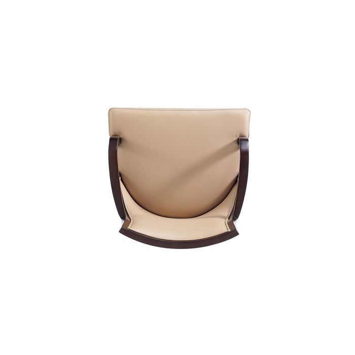 Manhattan Comfort Grand Faux Leather Dining Chair - Tan