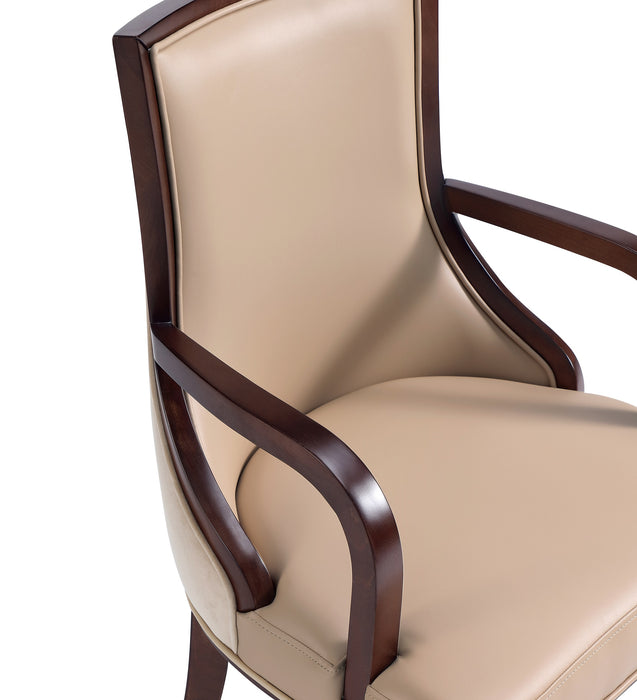 Manhattan Comfort Grand Faux Leather Dining Chair - Tan
