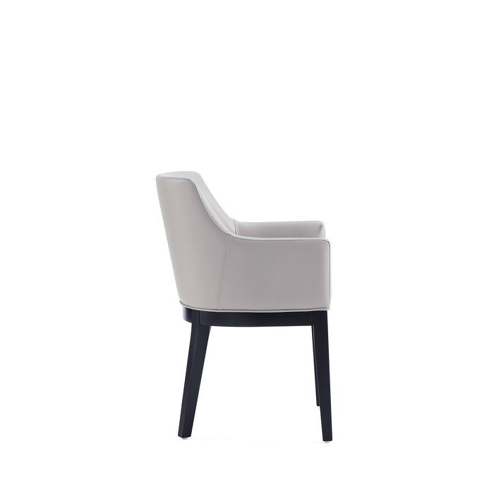 Manhattan Comfort Gansevoort Modern Faux Leather Dining Chair - Light Grey