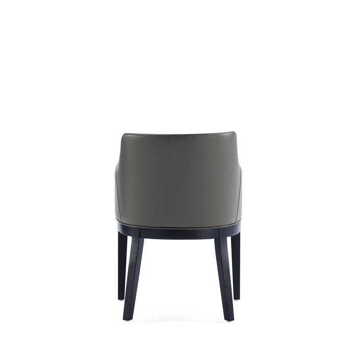 Manhattan Comfort Gansevoort Modern Faux Leather Dining Chair - Pebble Grey