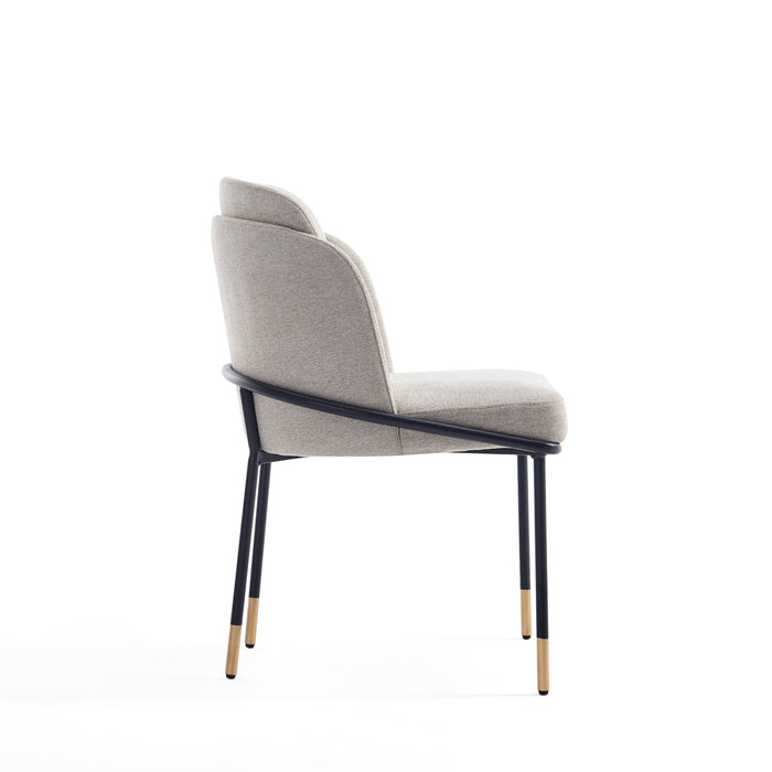 Manhattan Comfort Flor Fabric Dining Chair - Wheat