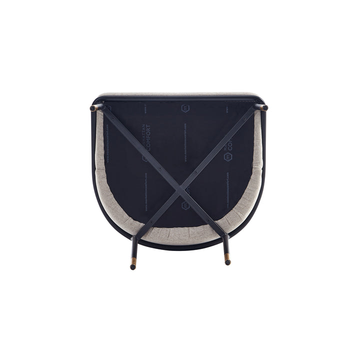 Manhattan Comfort Flor Fabric Dining Chair - Wheat