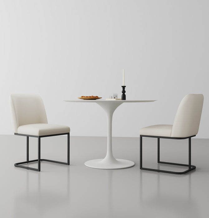 Manhattan Comfort Serena Faux Leather Dining Chair - Cream