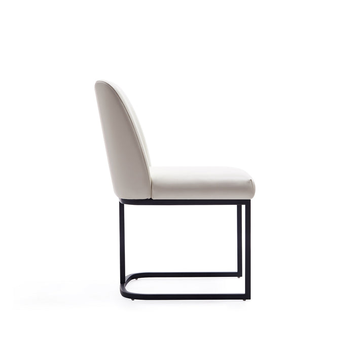 Manhattan Comfort Serena Faux Leather Dining Chair - Cream