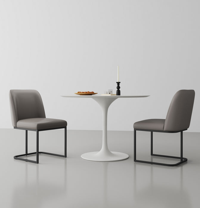 Manhattan Comfort Serena Faux Leather Dining Chair - Grey