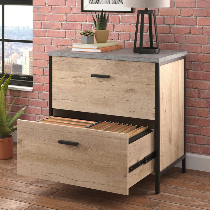 Dexter 30” 2-Drawer Lateral Filing Cabinet – Prime Oak
