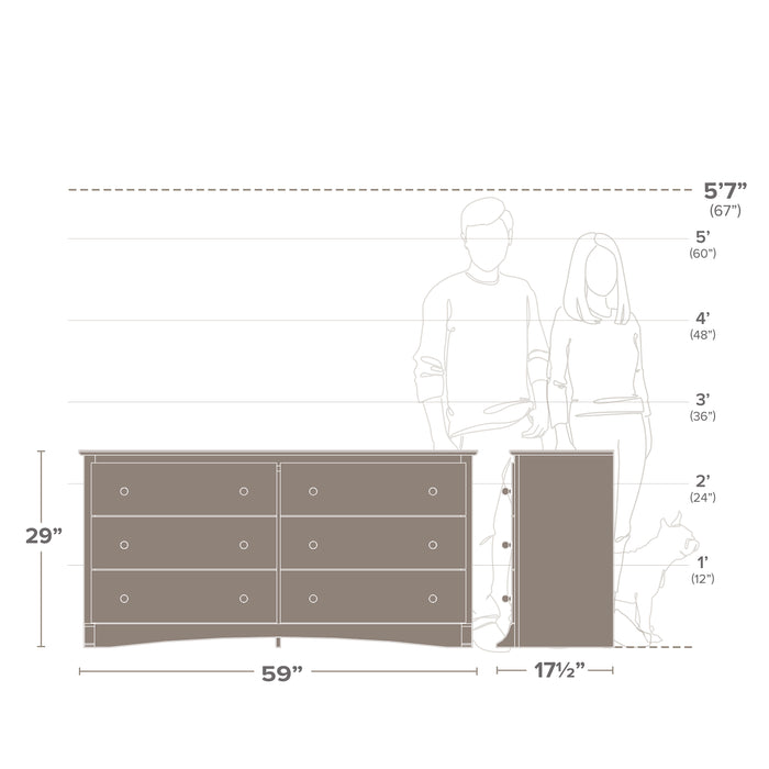 Sonoma 6-Drawer Dresser - Espresso