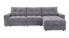 Scott Living Elevate Modular 3-Piece Right-Facing Chenille Fabric Power Sliding Sectional - Grey