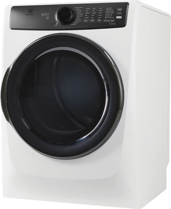 Electrolux  8.0 Cu. Ft. Front Load Perfect Steam™ Gas Dryer  -  Matte White -  ELFG7738MW