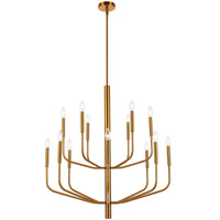 Dainolite Eleanor 14 Light Chandelier Aged Brass Lamp