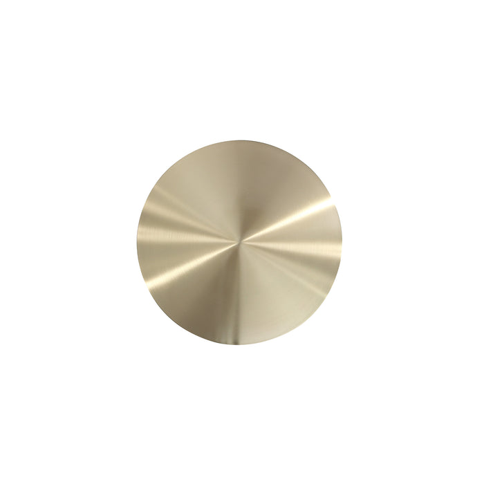 Manhattan Comfort Modern Anderson End Table 1.0 Upholstered Leatherette with Gold Tabletop - Orange